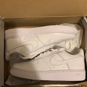 White Air Force Ones.